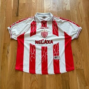 Necaxa Vintage 90s Y2K Eescord Home Jersey Rayos Blokecore Liga MX 1999-2000 XL